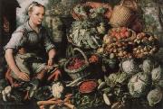 Joachim Beuckelaer Museum national market woman with fruits, Gemuse and Geflugel oil
